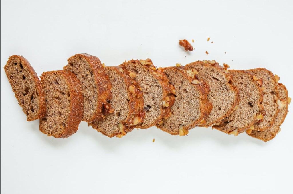 slices of multigrain bread in a line